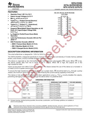 SN74LVC240APWRE4 datasheet  